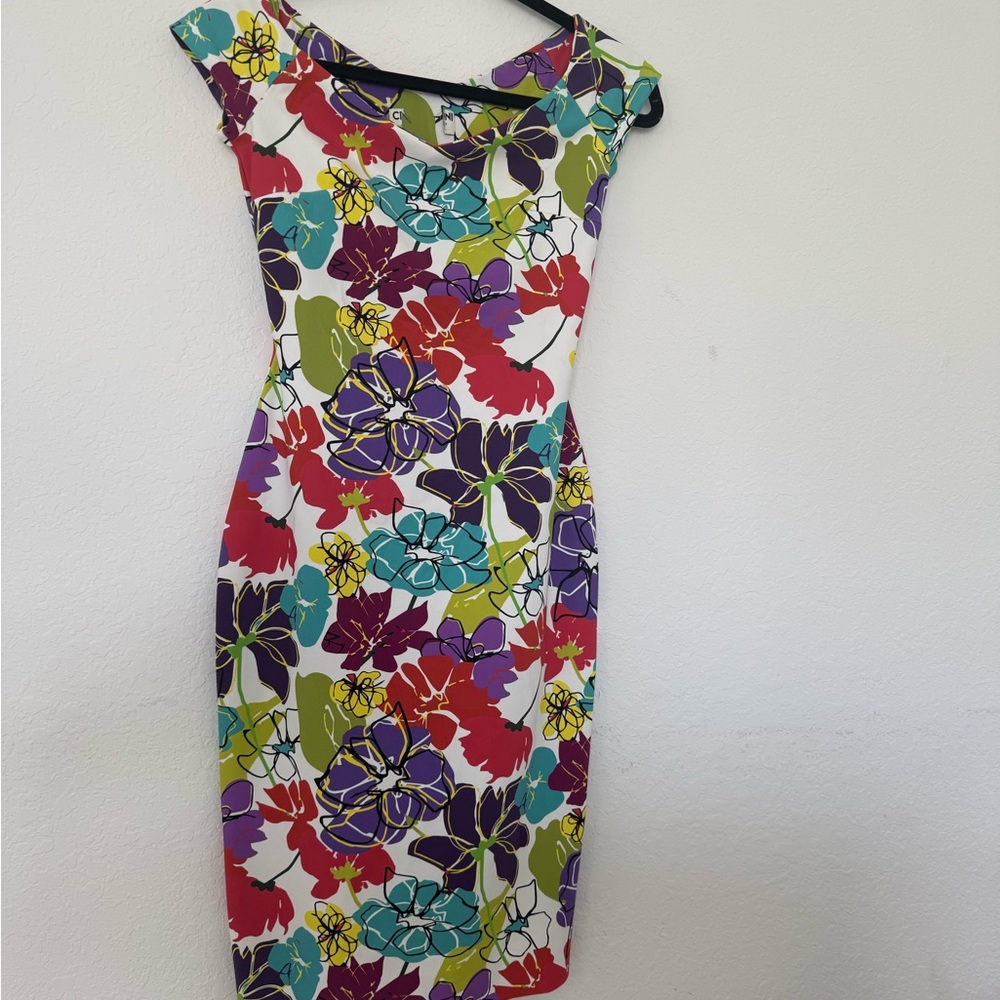 Chiara Boni La Petite Robe Floral Midi Dress Made in Italy 🇮🇹